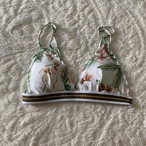 White floral bikini top